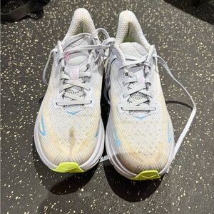 Hoka Gray and Blue Women's Athletic Shoes